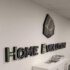 polystyrene mural lettrage logo